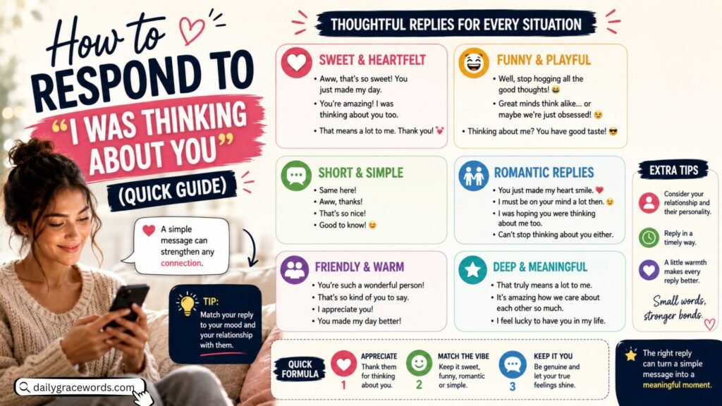 How to Respond to “I Was Thinking About You” (Quick Guide)