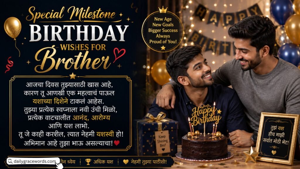 Special Milestone Birthday Wishes for Brother